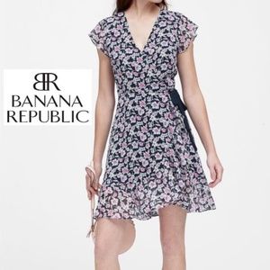 Banana Republic - Floral Ruffle Wrap Dress